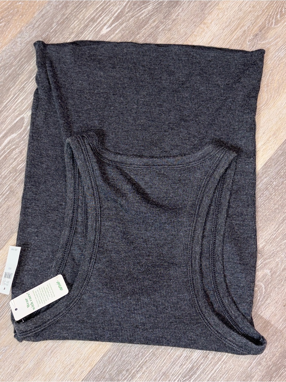 aerie Charcoal Gray Ribbed Tank Top - Picture 3 of 7
